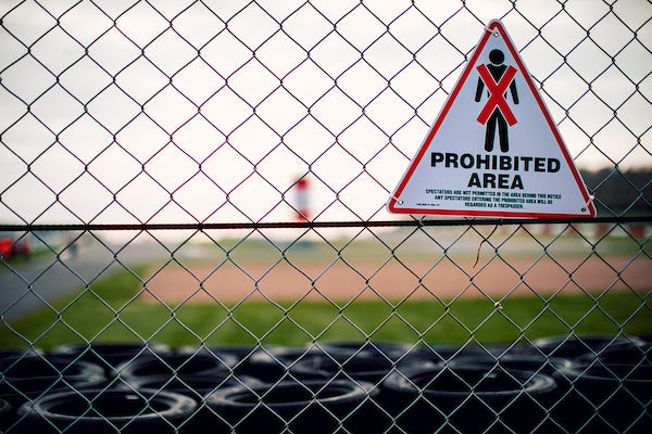Prohibited Area Warning Signs x 5