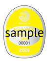 Yellow Helmet Stickers - per sheet of 10