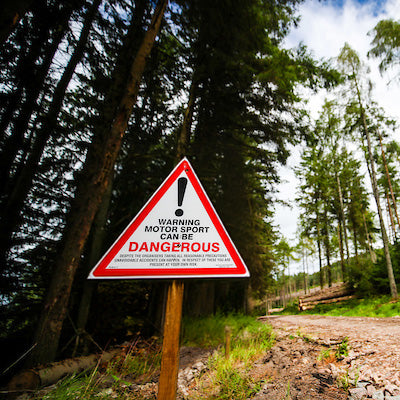 'Motorsport Can be Dangerous' Warning Signs x 5
